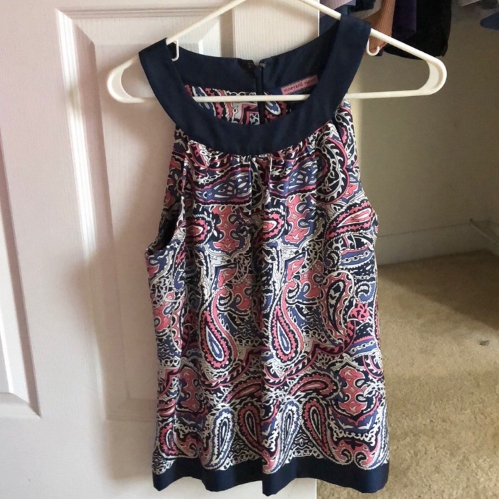Vineyard Vines Paisley Silk Top